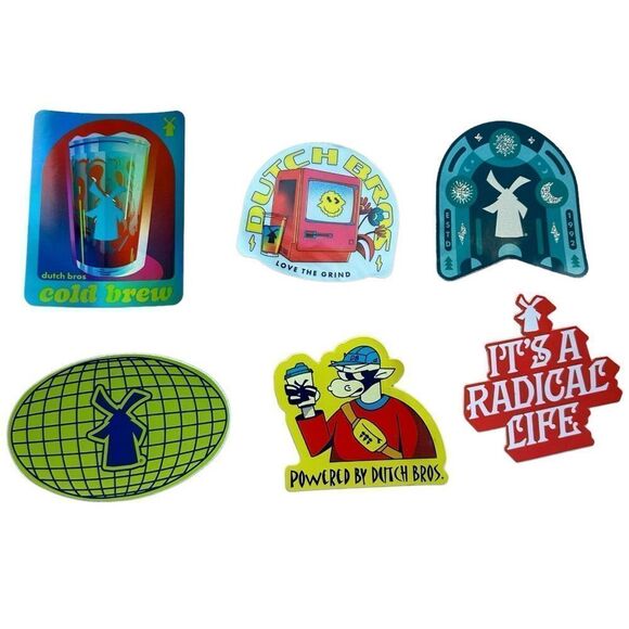 Dutch Brothers Stickers Lot of 6 - Lot # 1 - Picture 1 of 2